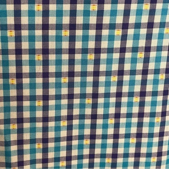 Robert Graham Modern Americana Blue Plaid Contrasting Collar Shirt L - Picture 6 of 14